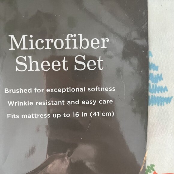 Home Expressions Microfiber Full Set Fox Forest Sheets Pillowcase Child NEW - Picture 3 of 4